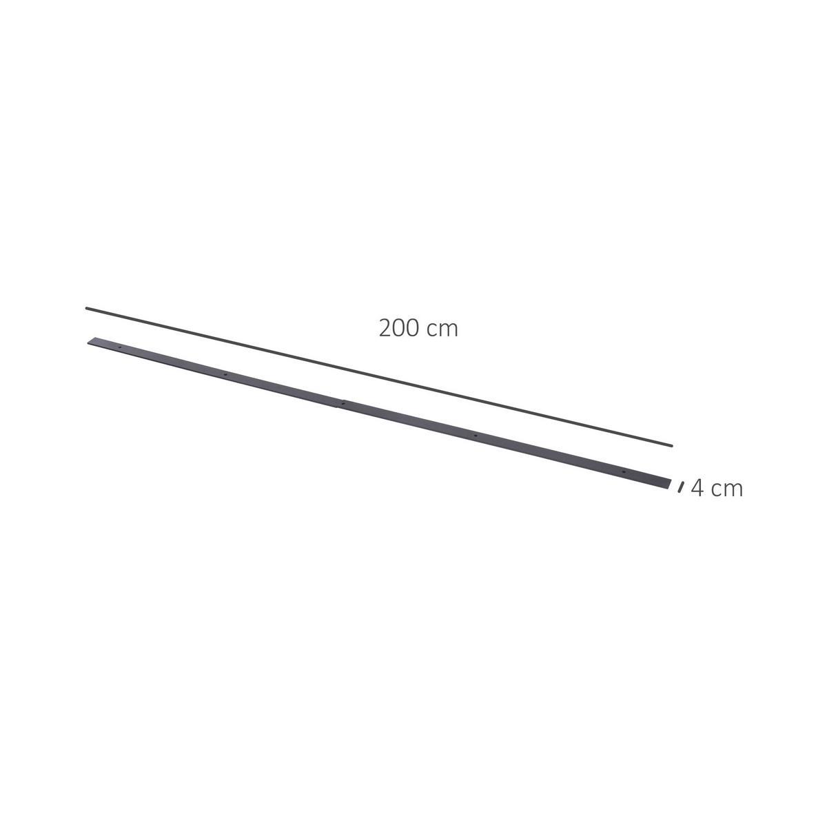 SCHIEBETÜREN-BESCHLAGSATZ, 2 m, Komplett-Set mit Schienen, Rollen, Braun - Braun, Metall (4/0.6/100cm) - HOMCOM