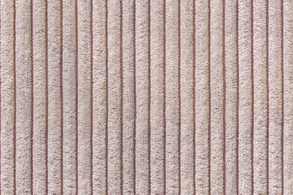 SOFA 3-SITZER MADELINE Pink Cord - Schwarz/Rosa, Textil (290/85/127cm) - KAWOLA