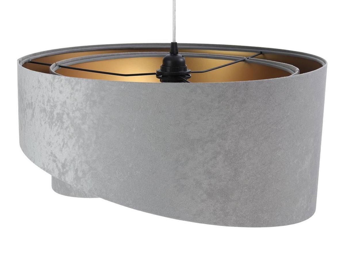 HÄNGELEUCHTE Grau 50/23 cm - Goldfarben, Kunststoff (50/1.3/23cm) - ONZENO