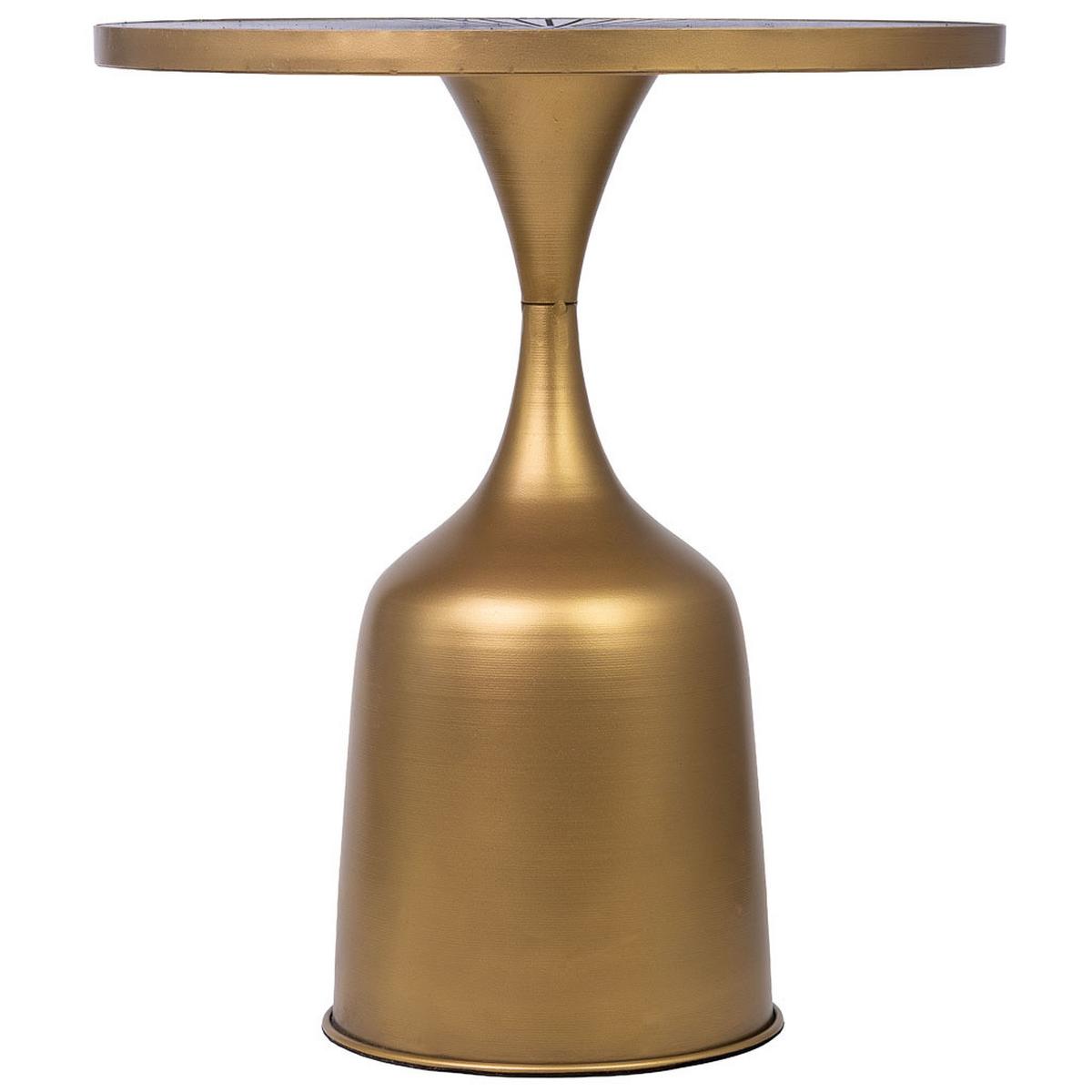 TISCH aus Metall, 40x46cm - Goldfarben, Metall (40/40/46cm) - Wanderlust