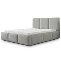 POLSTERBETT ARSIL 140x200 cm mit Bettkästen - Hellgrau - Hellgrau, Holz/Textil (140/200cm) - MASSENO