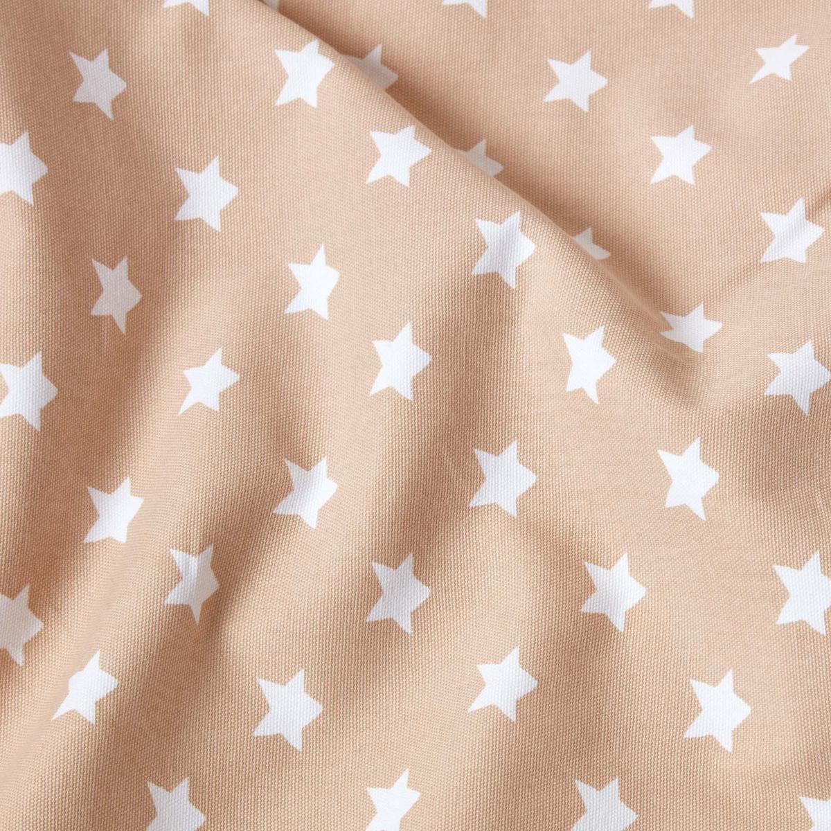 ÜBERWURF 150/200 cm, Sterne-Muster, 100% Baumwolle - Beige, Textil (150/200cm) - Homescapes