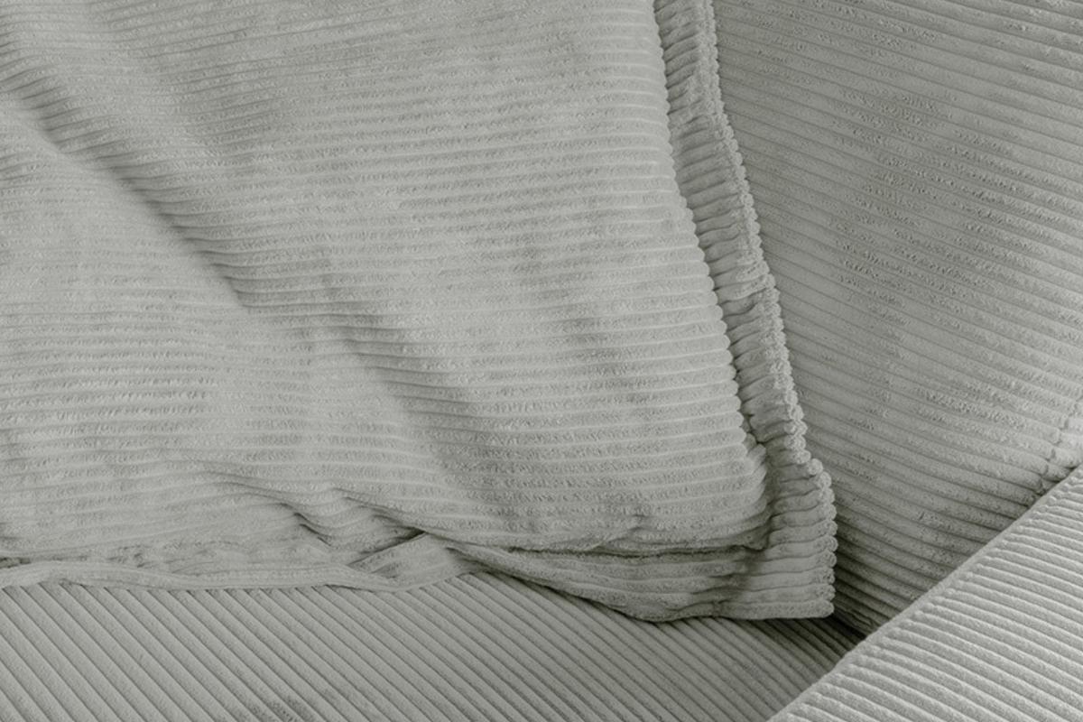 FLATTERKISSEN MADELINE Hellgrau Cord - Hellgrau, Textil (75/12cm) - KAWOLA