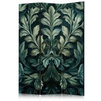 PARAVENT Akustik 3-tlg 135x172 cm Gr ne Bl tter - Grün, Holz/Textil (135/172/3cm) - Muralo