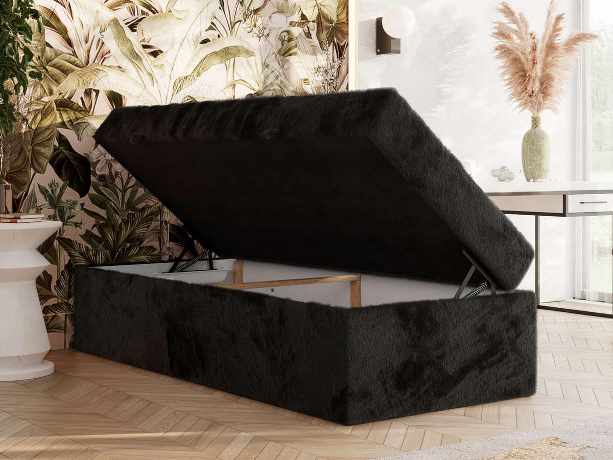 BOXBETT ZERO 90/200 - Schwarz Plüsch - H4 - Topper T25 - Schwarz, Textil (90/200cm) - MKS