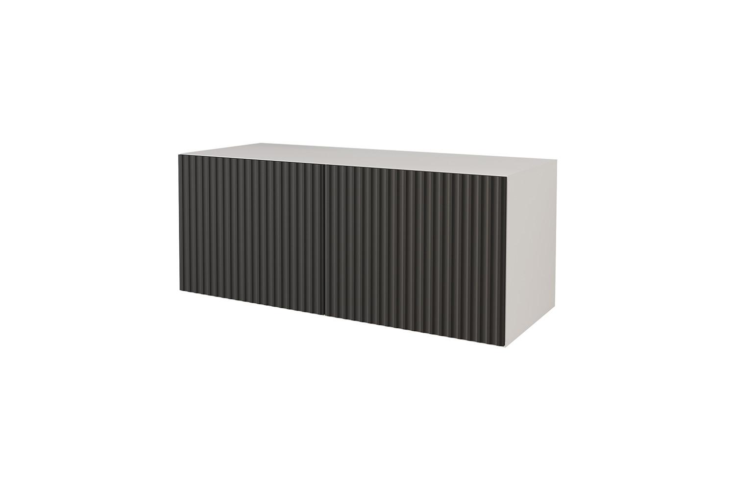 LOWBOARD NOA-2-W 100x40x40 cm - Weiß / Schwarz - Schwarz, Holzwerkstoff (100/40/40cm) - ALTDECOR