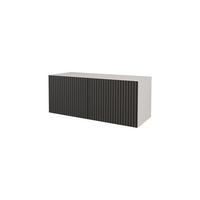 LOWBOARD NOA-2-W 100x40x40 cm - Weiß / Schwarz - Schwarz, Holzwerkstoff (100/40/40cm) - ALTDECOR