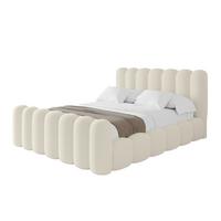 POLSTERBETT mit Bettkasten, Fußteil und Lattenrost, Boxbett ohne Matratze - SENA-Z 140x200 Beige - Taupe, Holzwerkstoff/Textil (140/200cm) - ALTDECOR