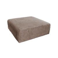 SITZELEMENT MODULSOFA WIOLO SOFT Taupe Cord - Taupe/Schwarz, Kunststoff/Textil (111/43/111cm) - KAWOLA