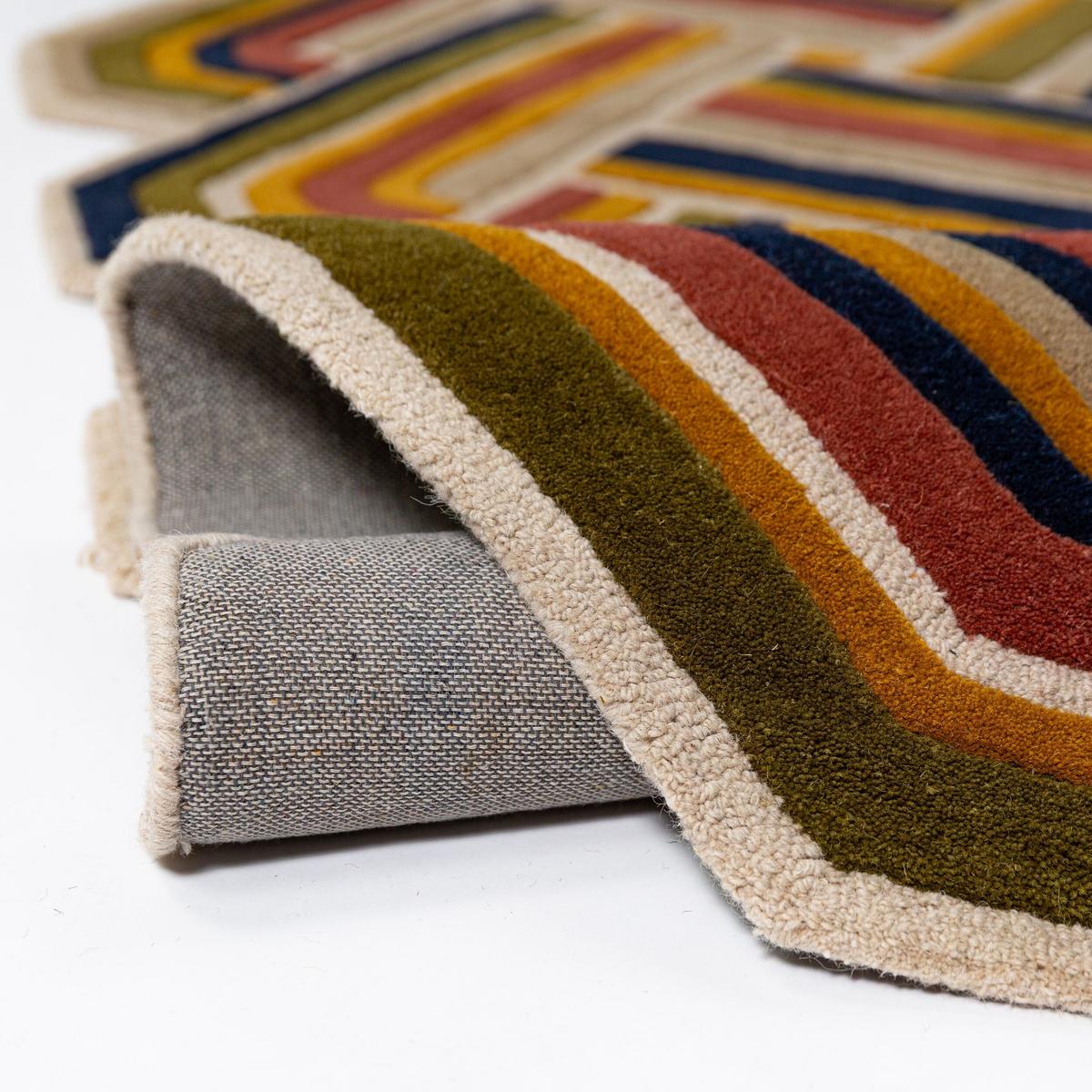 TEPPICH aus Wolle SOAR in Terrakotta, geometrisch, 140 x 200 cm - Rot, Textil (200/140cm) - KADIMA DESIGN