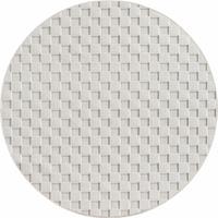 TEPPICH Flachgewebe LANGAU in Creme, mit Schachbrettmuster, Ø 120 cm - Creme, Textil (120/120cm) - KADIMA DESIGN