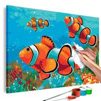 MALEN NACH ZAHLEN 50/40 cm - Multicolor, Textil (1.4/40cm) - KUNSTLOFT