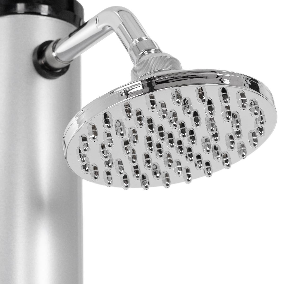 SOLARDUSCHE 20L 210 cm Silber-Schwarz rund - Silberfarben, Kunststoff (12.5/210/15.5cm) - ML-DESIGN