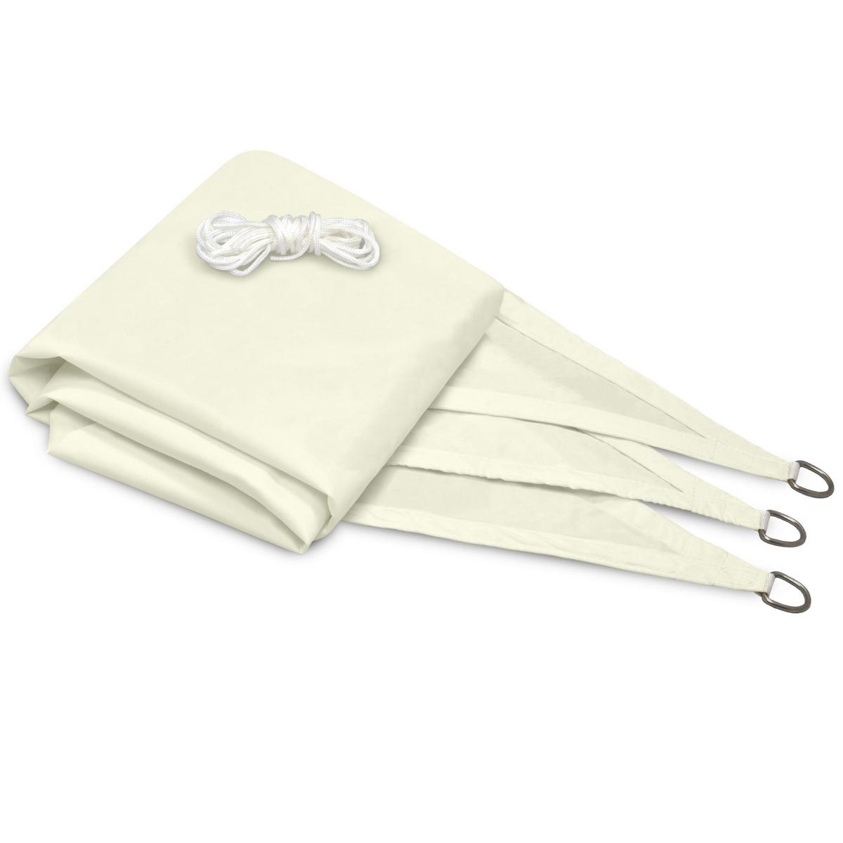 SONNENSEGEL SolVision PS9 420/420/600 cm dreieckig Creme PE - Creme, Kunststoff (420/420cm) - Sol Royal