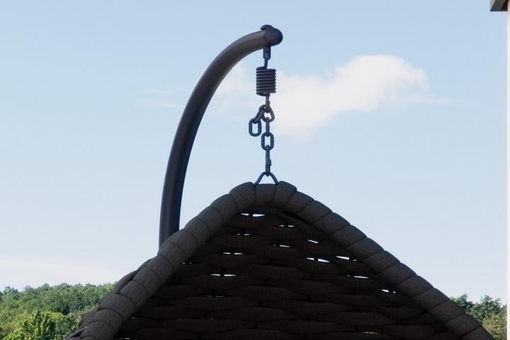 Hängesessel Gestell Stahl pulverbeschichtet Dunkelgrau