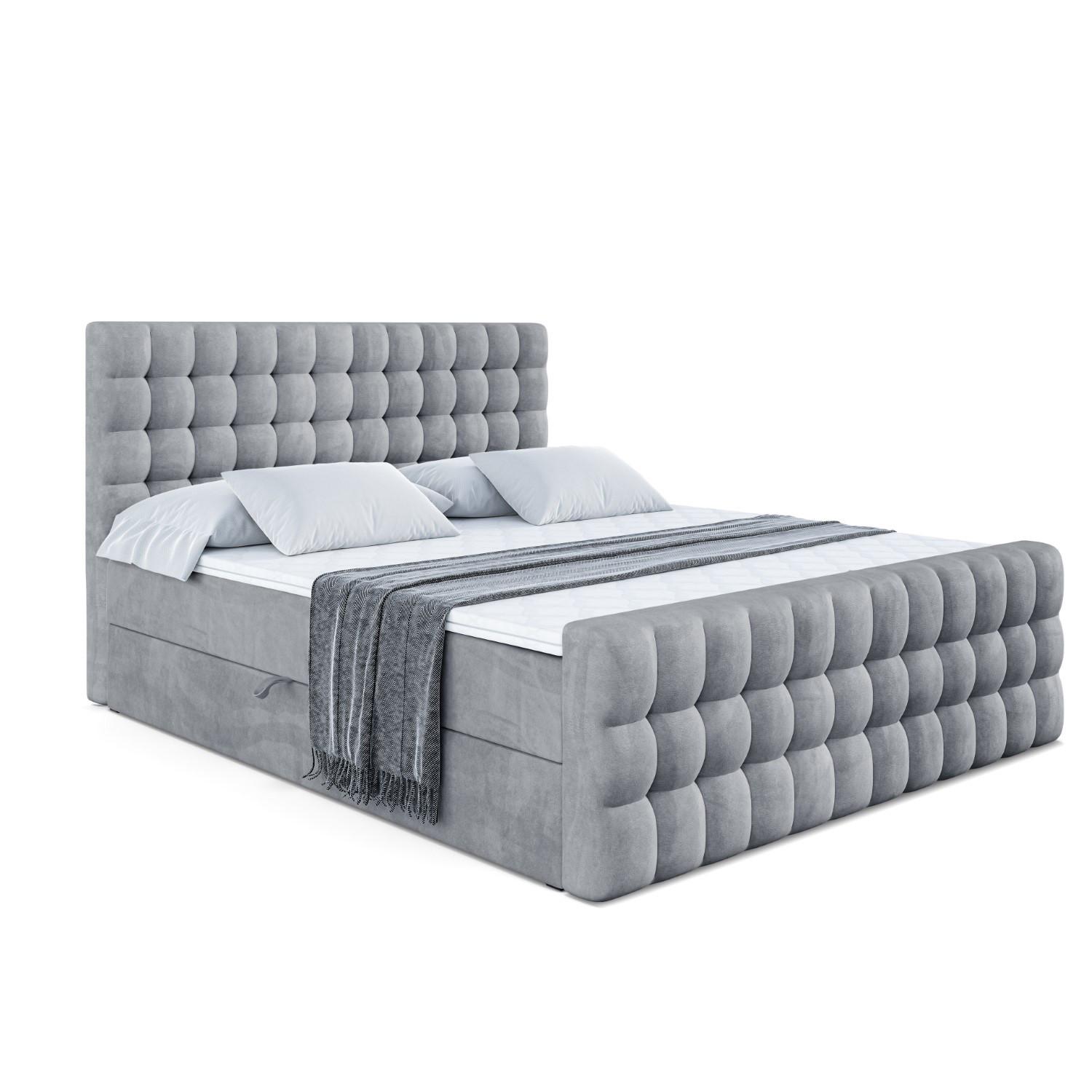 BOXBETT VIONE-Z - 180 x 200 - H3 - Grau - Grau, Holzwerkstoff (180/200cm) - ALTDECOR