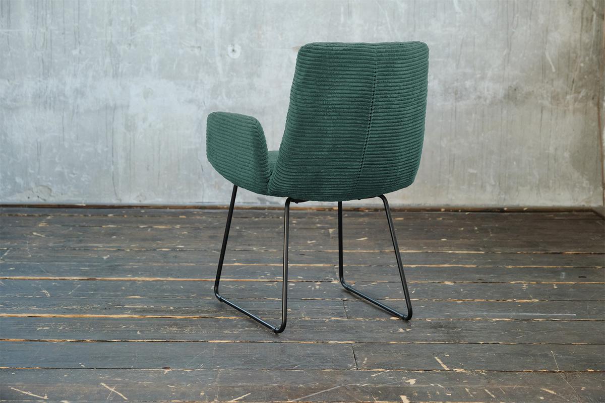STUHL NEW CHARME Smaragdgrün Cord (1er-Set) - Smaragdgrün, Textil (59/87/66cm) - KAWOLA