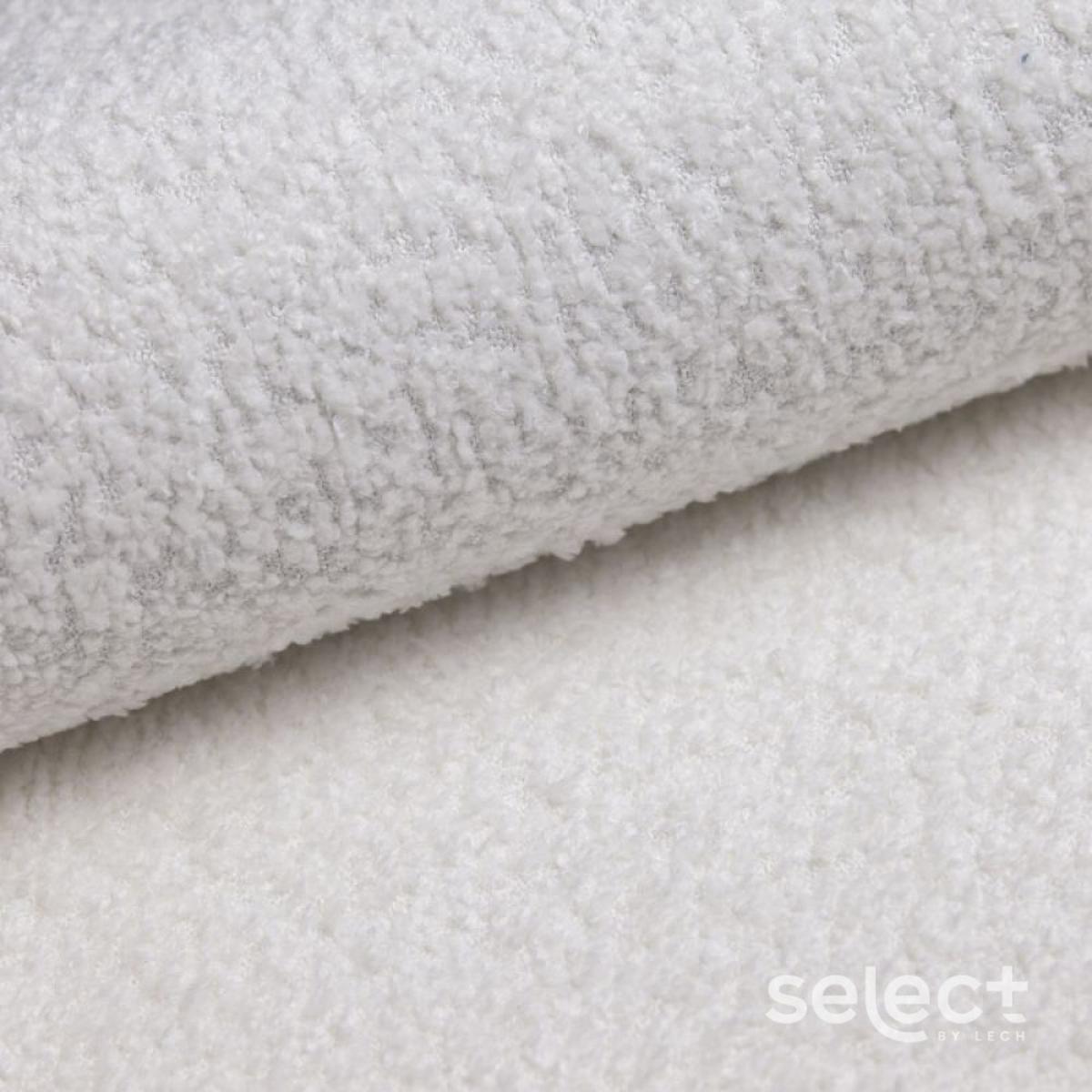 LOUNGESESSEL Duban Weiß Bouclé-Stoff - Goldfarben/Weiß, Holz/Textil (84/81/89cm) - S-Style Möbel