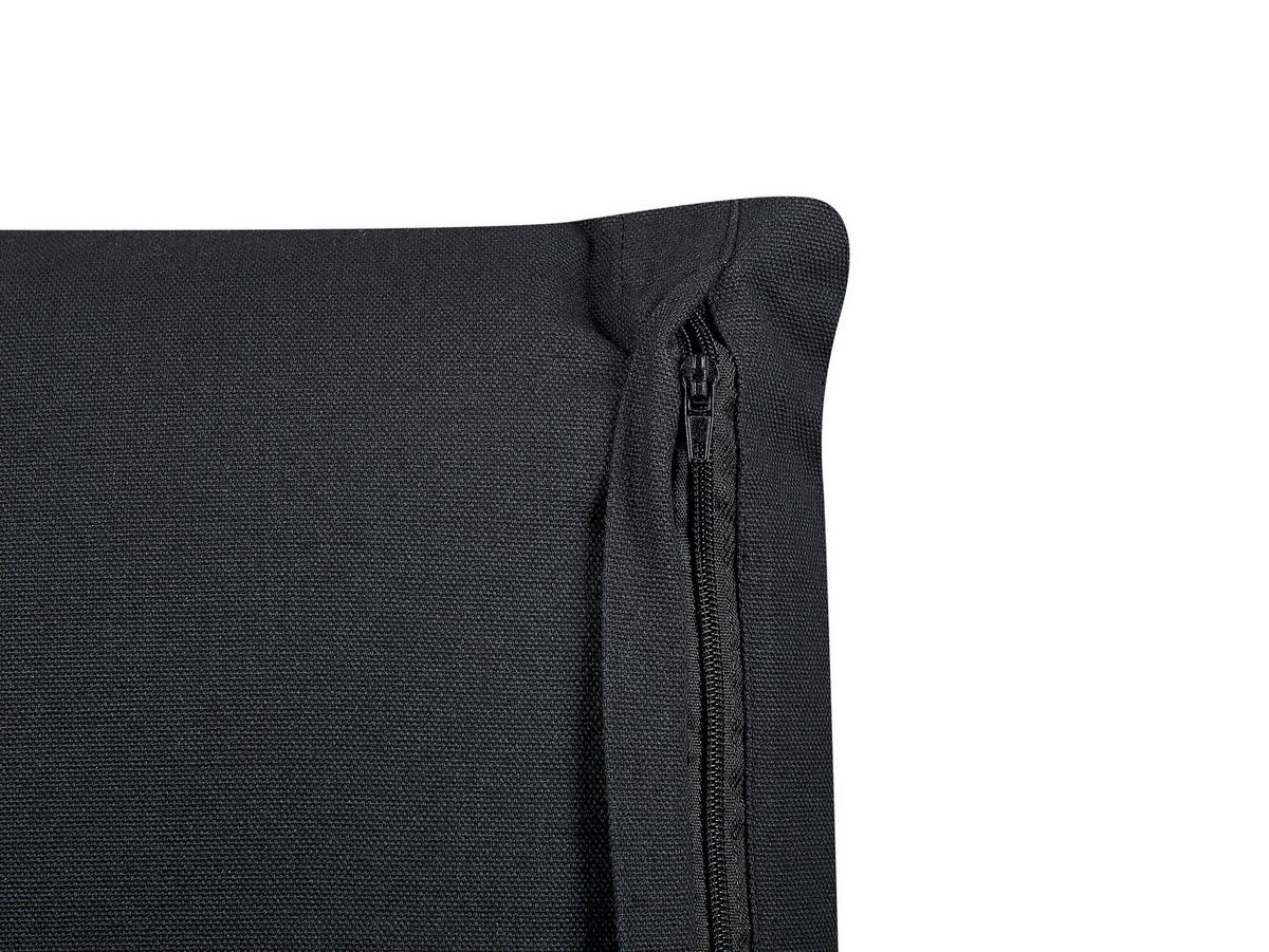 DEKOKISSEN 2er-Set Schwarz 45/45 cm Osmunda - Schwarz, Textil (45/45cm) - Beliani