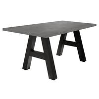 ESSTISCH ausziehbar Elia 7 140 x 90 x 75 Esszimmertisch Schwarzstahl/Graphit - Grau, Holz (140/90/75cm) - 58aufmkessel