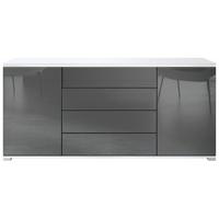 SIDEBOARD Faro Grau Hochglanz - Grau, Holzwerkstoff (166.5/75.5/35cm) - Vladon