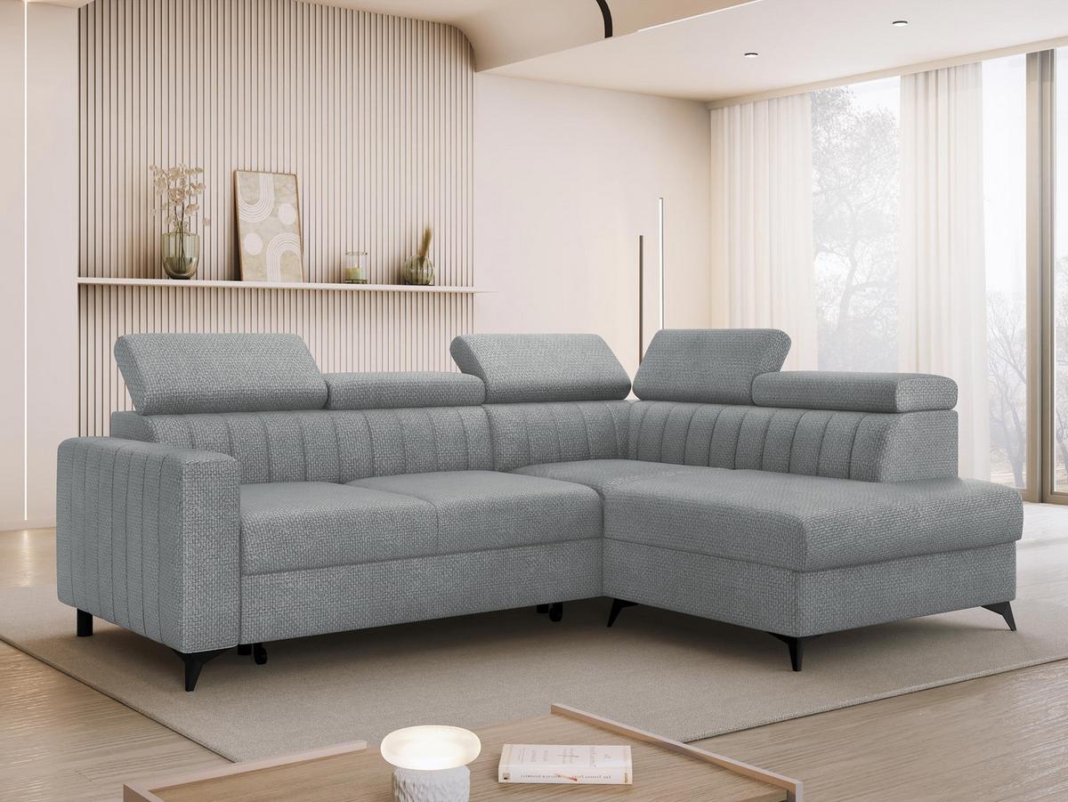 ECKSOFA Milano 2RRLXP, Seite: Rechts 2R+R+LXP - Dunkelgrau, Holz/Textil (249/195cm) - MIRJAN24
