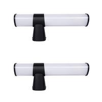 SPIEGELLEUCHTE WIESBADEN(2ER-SET) 30/6.8/12.8 CM - Schwarz, Kunststoff (30/6.8/12.8cm) - Nettlife