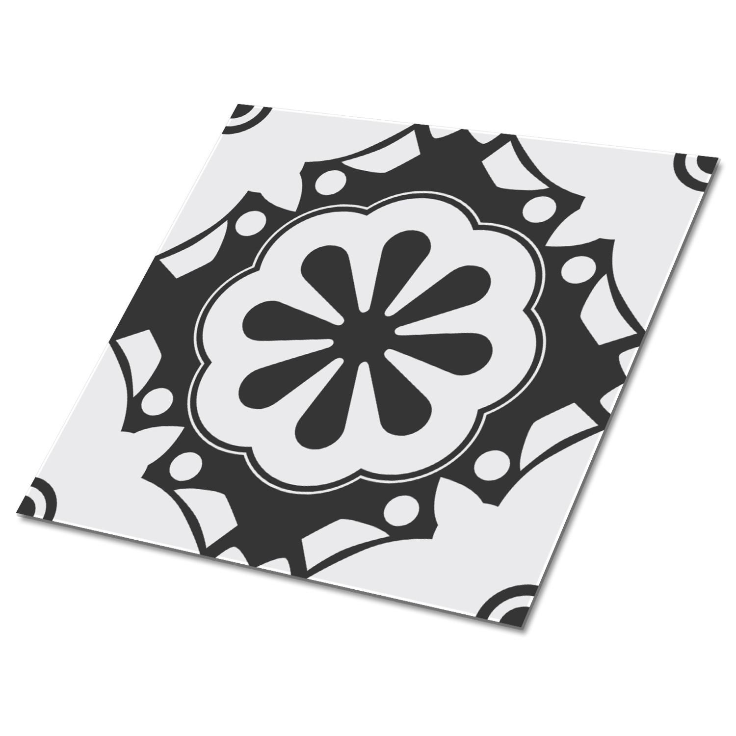 FLIESENAUFKLEBER 9 Stück 30x30 cm selbstklebend Geometrisches Muster - Grau, Textil (30/1.6/30cm) - TULUP