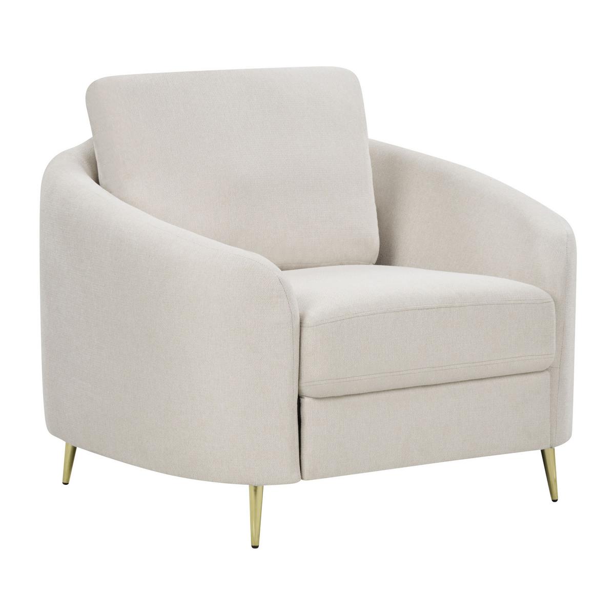 6-SITZER-SOFA SET hellbeige/gold Trosa - Beige/Goldfarben, Textil (86/86/203cm) - Beliani
