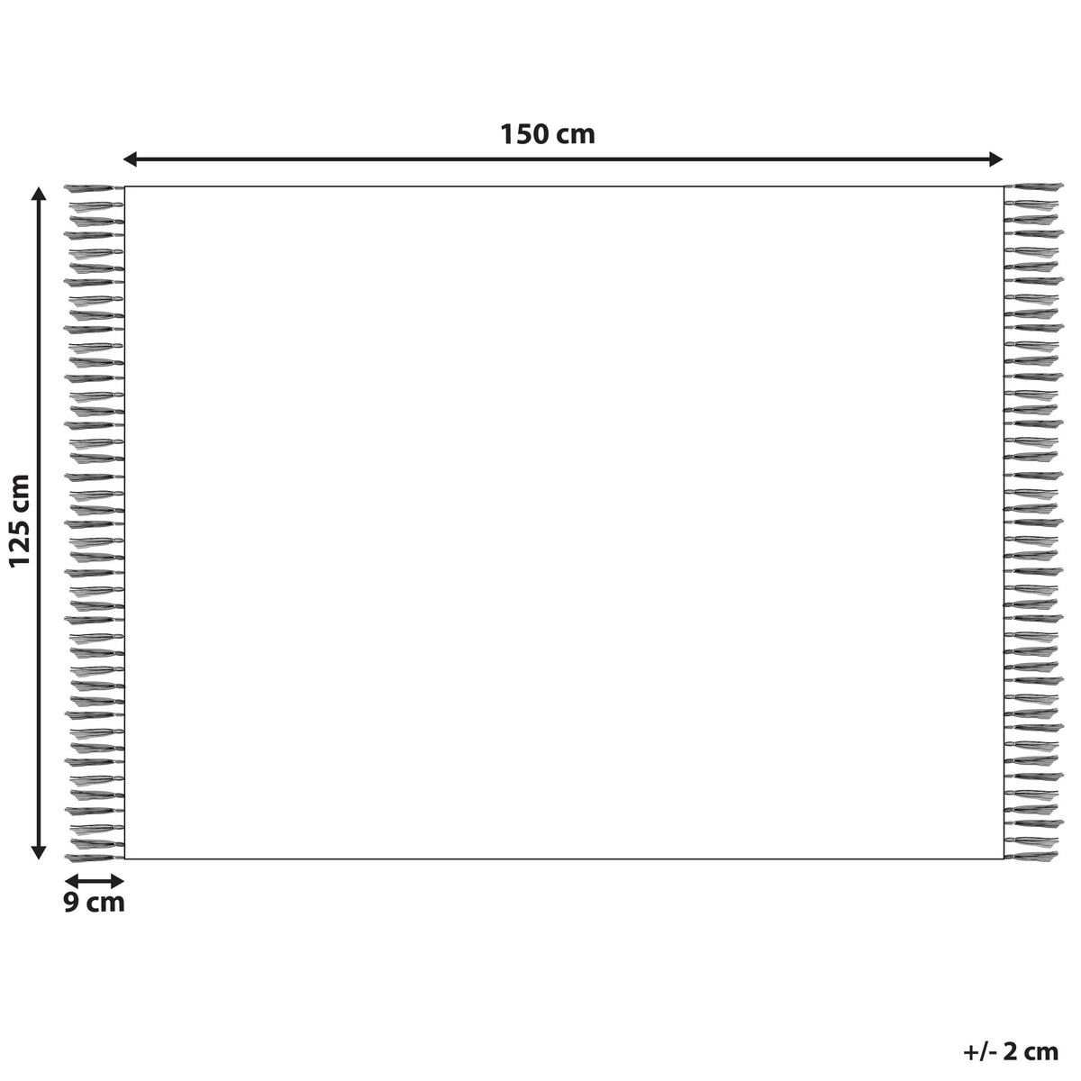 DECKE Senfgelb Yarsa 125/150 cm - Dunkelgelb, Naturmaterialien/Textil (125/150cm) - Beliani