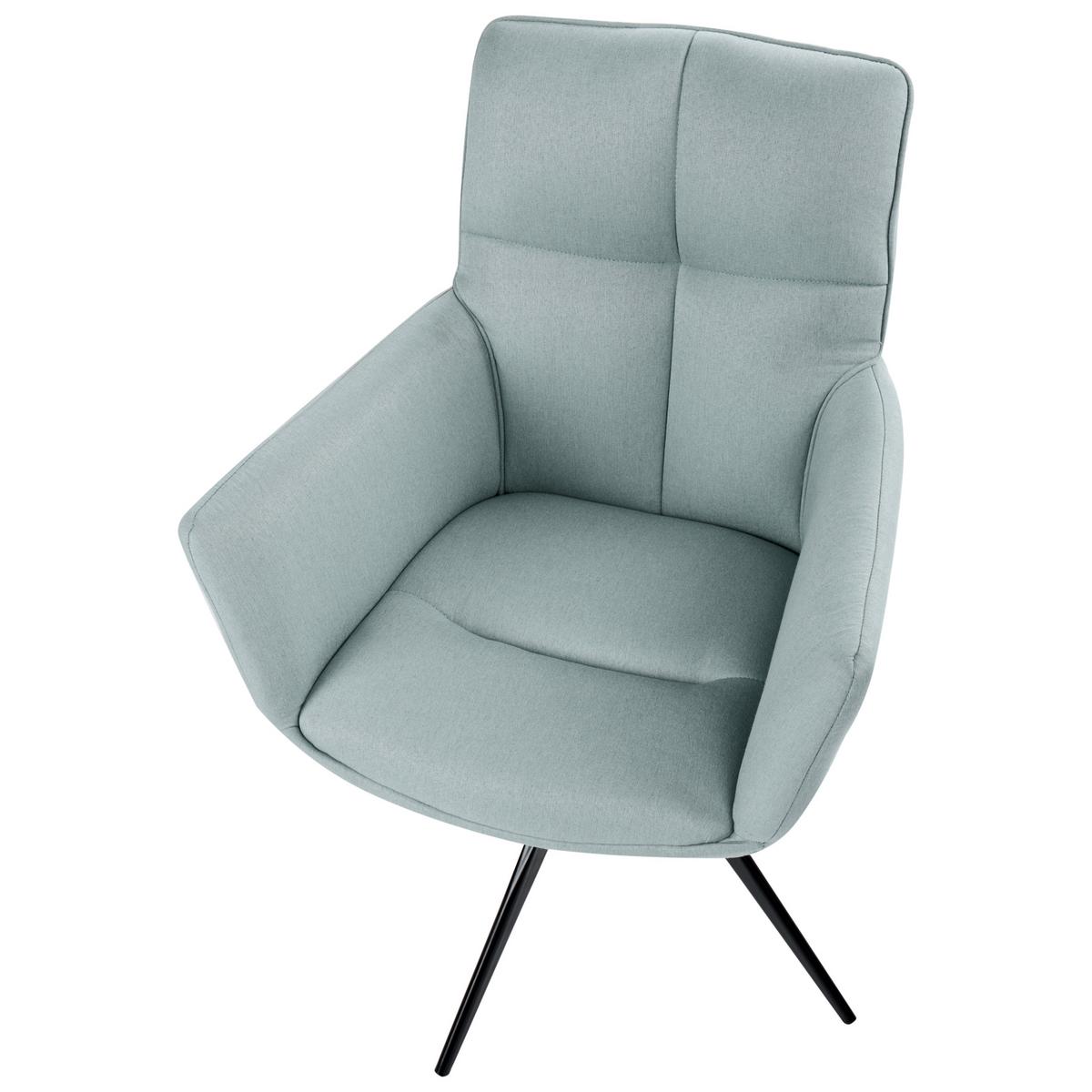 ESSZIMMERSTUHL drehbar Stoff Mintgrün Corbie - Mintgrün, Textil (62/89/67cm) - Beliani