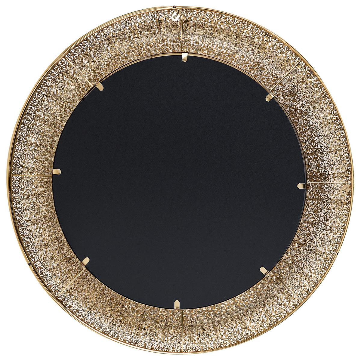 WANDSPIEGEL gold 80 cm Channay - Goldfarben, Metall (80/80/5cm) - Beliani