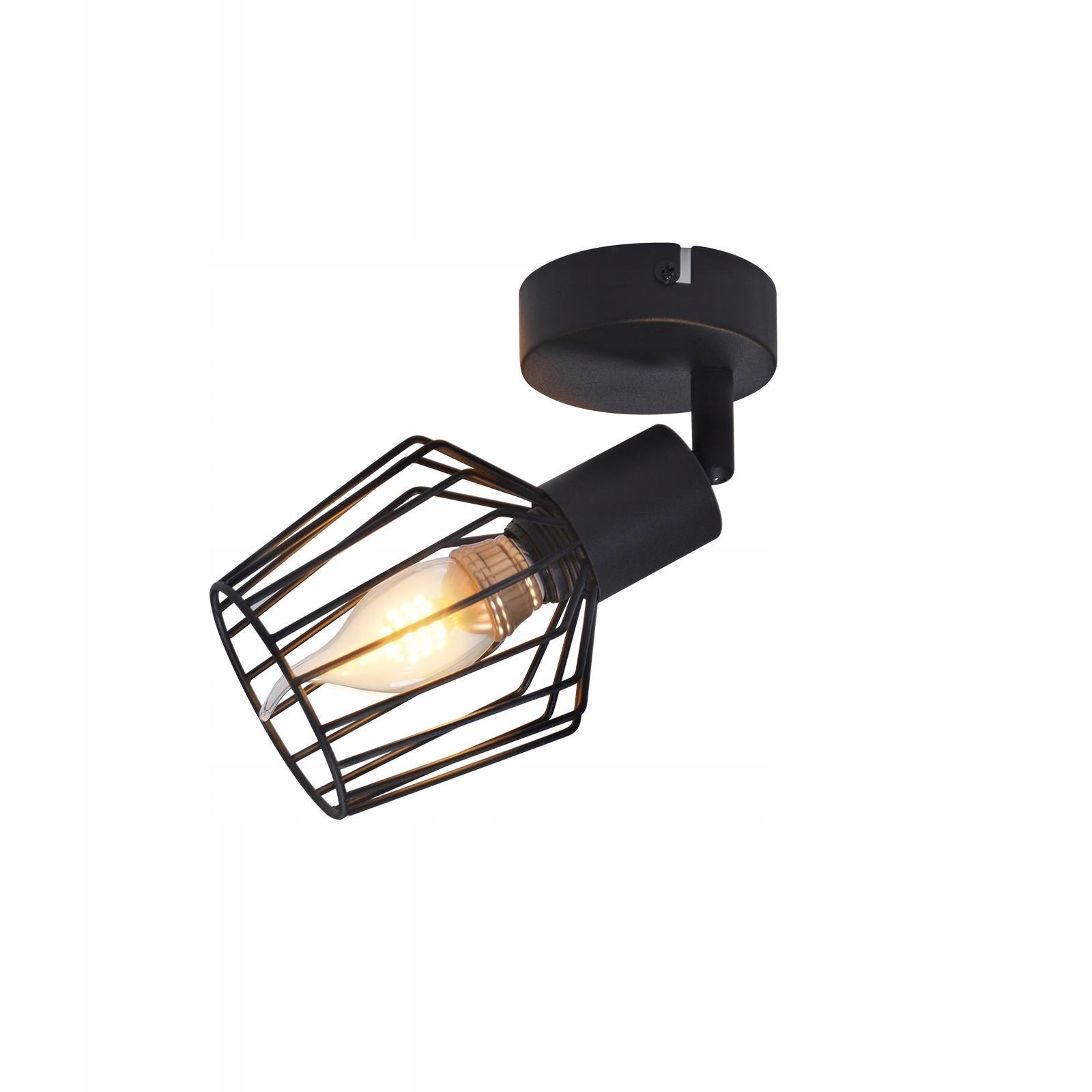 DECKENSTRAHLER Franziska 1-flammig 8/10/10 cm - Schwarz, Metall (8/10/10cm) - Nettlife