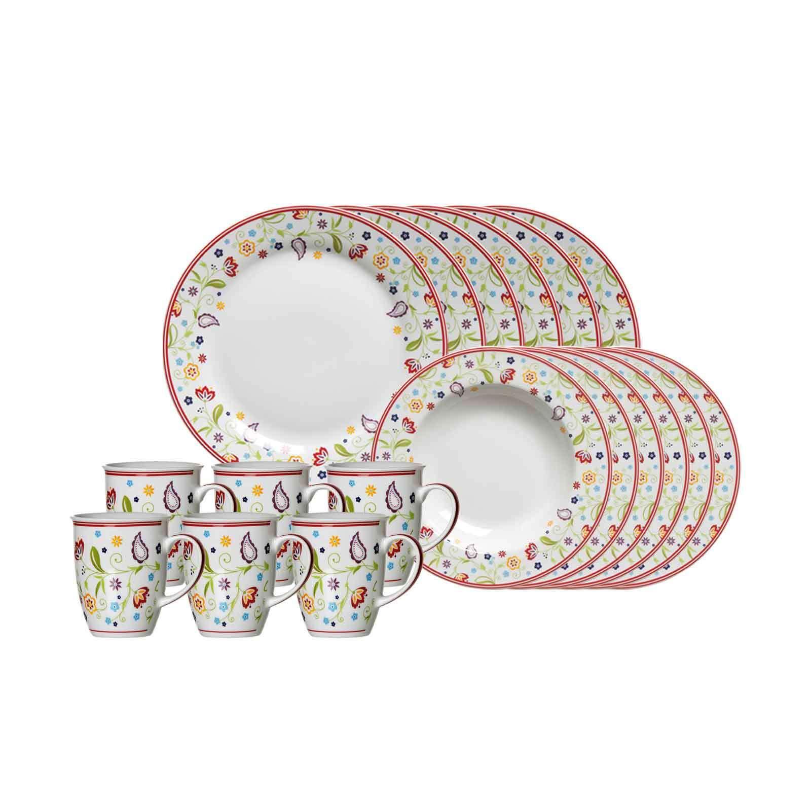 TAFELSERVICE Shanti Doppio bunt 18-tlg. - Multicolor, Keramik (2/2/2cm) - Ritzenhoff Breker