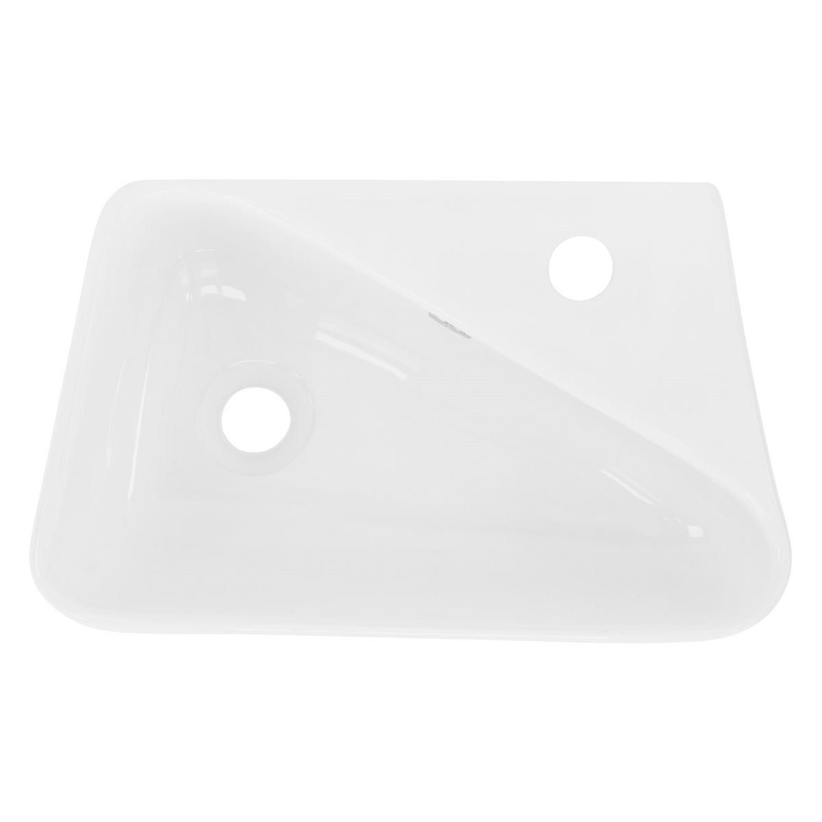 WASCHBECKEN - Weiß, Keramik (27/15/45cm) - ML-DESIGN