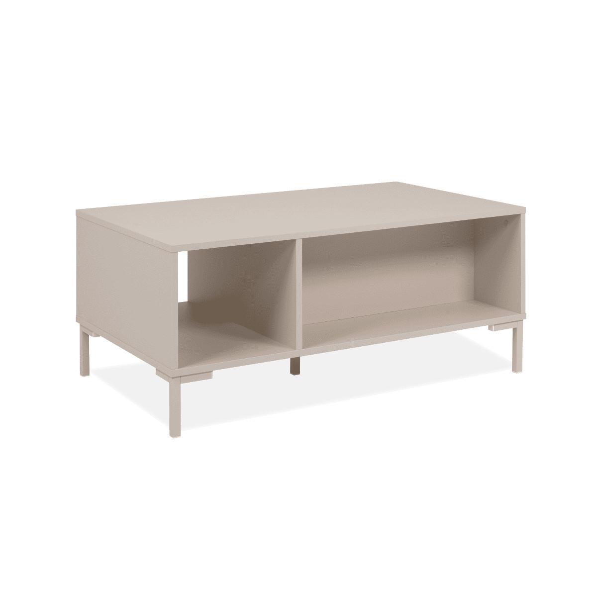 COUCHTISCH 2 Türen, 1 Fach, kaschmirfarben 60/43/100 cm - Beige, Holzwerkstoff (67.5/60/43cm) - Calicosy