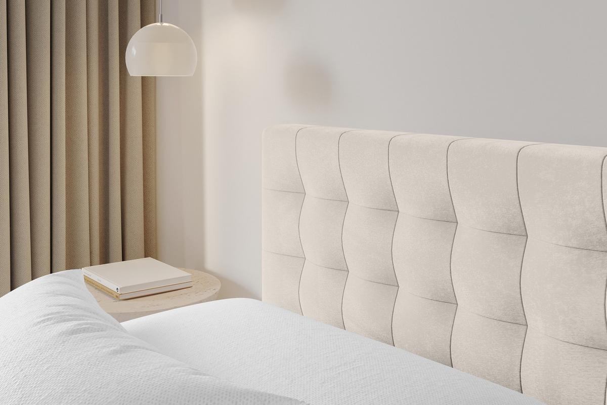 POLSTERBETT mit Bettkasten und Lattenrost, Bett mit Matratze H3/H4 - PARI 160x200 Beige - Greige, Holzwerkstoff/Textil (160/200cm) - ALTDECOR