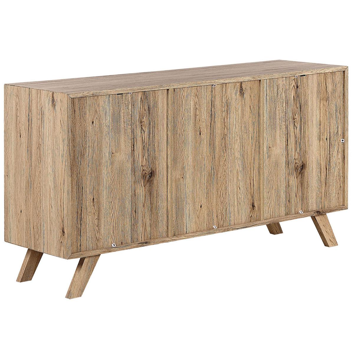 SIDEBOARD mit 2 Türen Braun/Weiß Forester - Braun, Holzwerkstoff (140/75/40cm) - Beliani