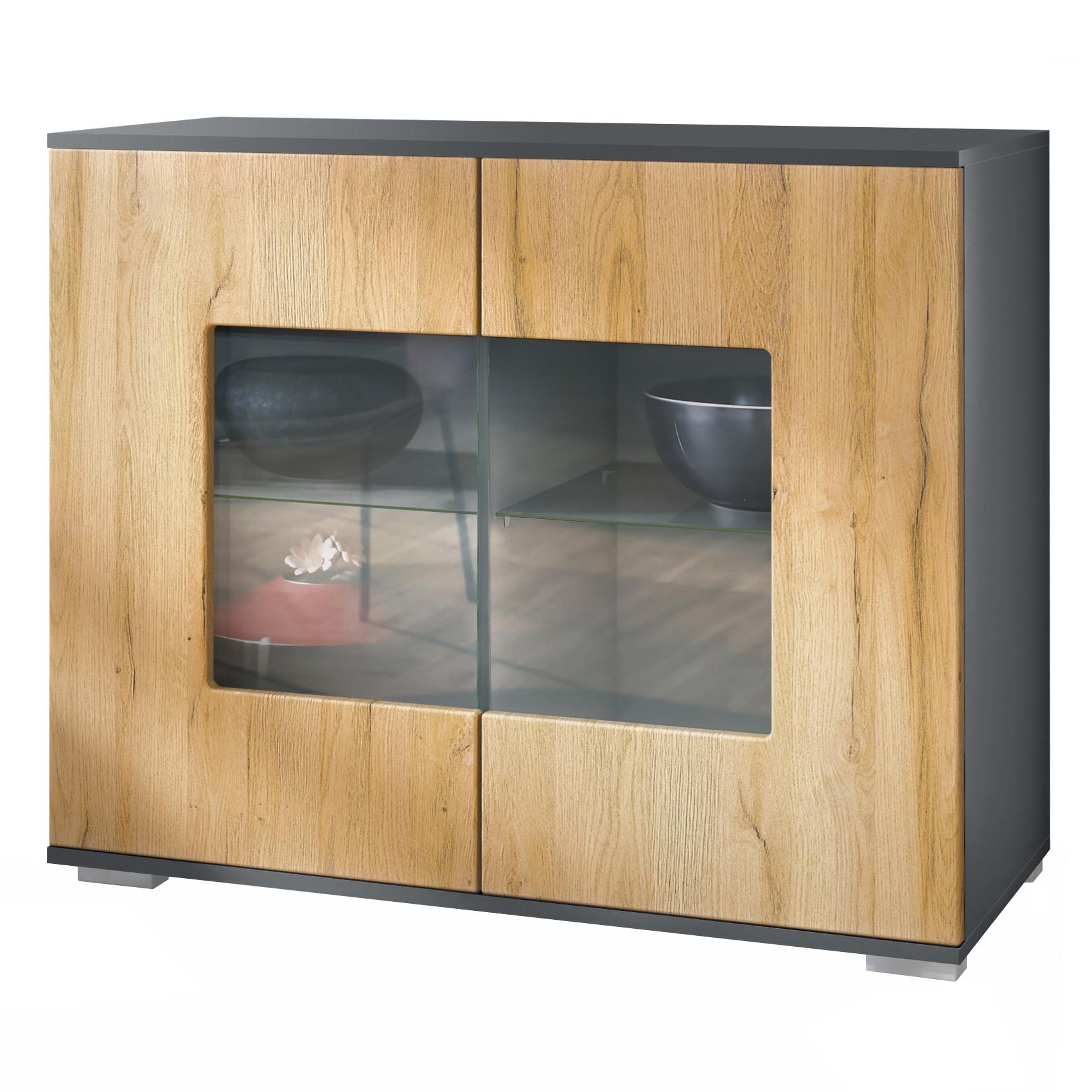 KOMMODE Grömitz Eiche Natur - Eichefarben, Holzwerkstoff (92.5/75.5/35cm) - Vladon