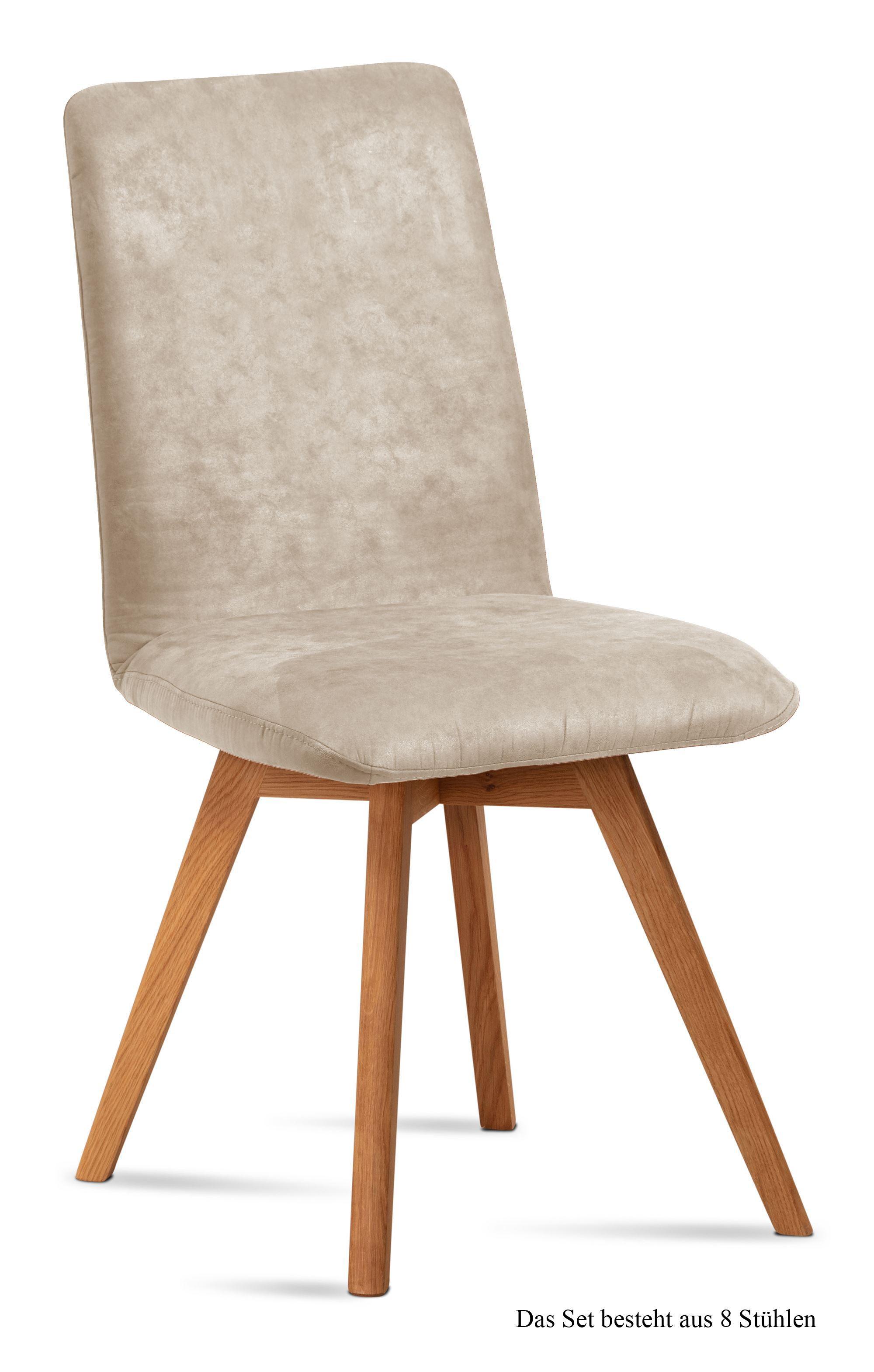 ESSZIMMERSTUHL (8er-Set) Dilga 47x92x60 Schwarz/Natur - Eichefarben/Naturfarben, Kunststoff (60/92/47cm) - 58aufmkessel