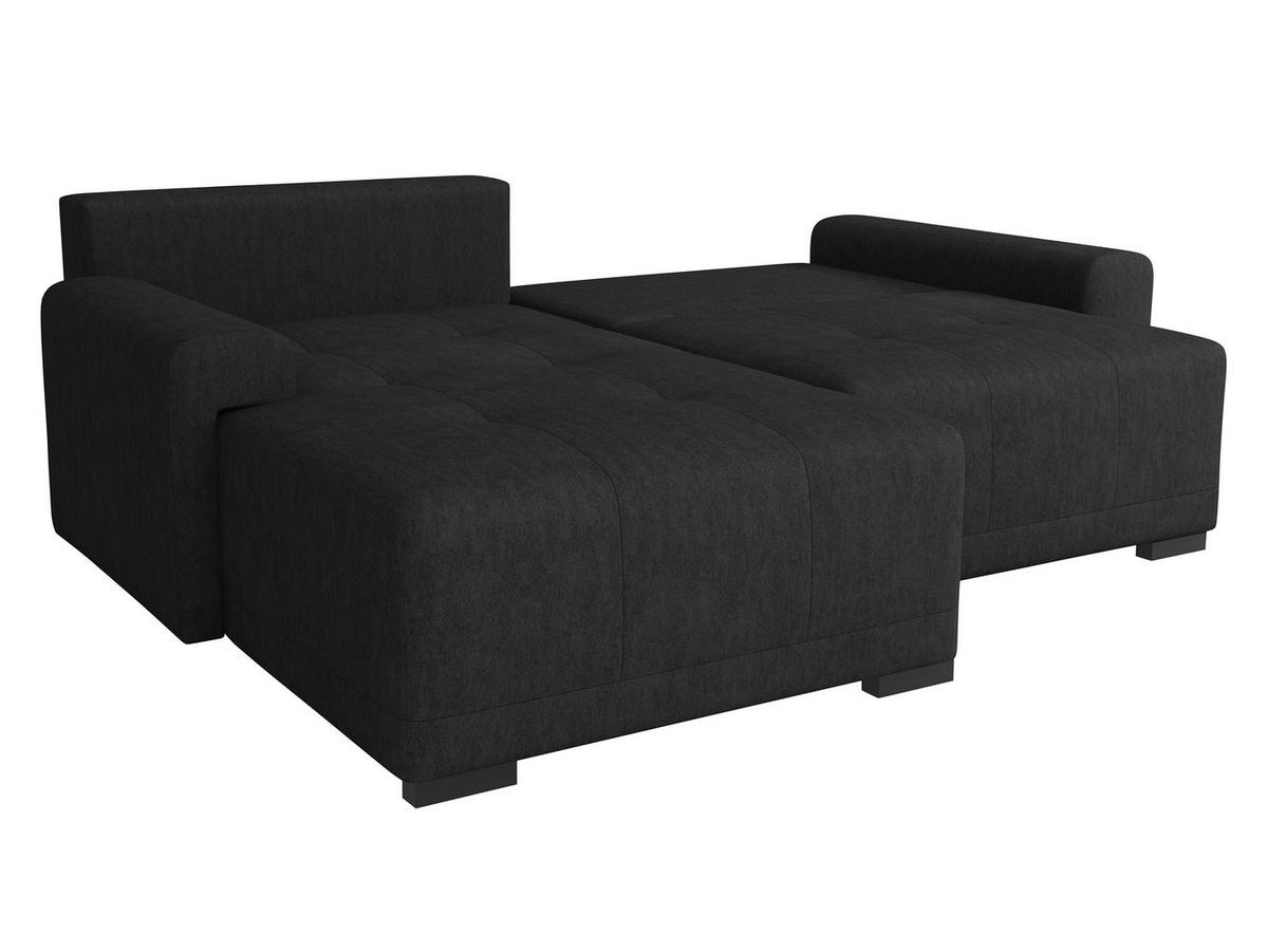 ECKSOFA Milton - Schwarz/Bronzefarben, Holz/Textil (237/180cm) - MIRJAN24