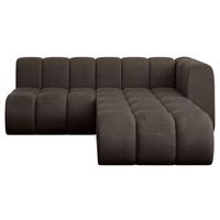 ECKSOFA modulares Sofa Darnel-L1 - 205x177x70 cm Braun - Braun, Holzwerkstoff/Textil (205/177cm) - ALTDECOR