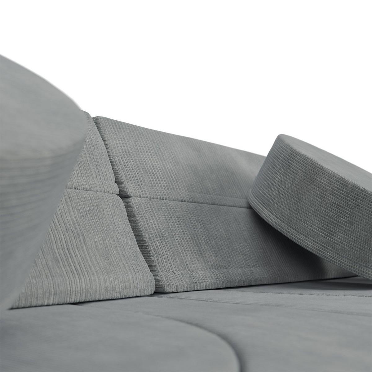 KINDERSOFA Kayo cord hellgrün - Grün, Textil (150/50/75cm) - Juskys