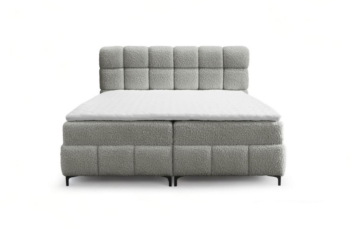 BOXBETT Sophie In Rolf - Hellgrau, Holzwerkstoff/Textil (180/200cm) - Fun Möbel