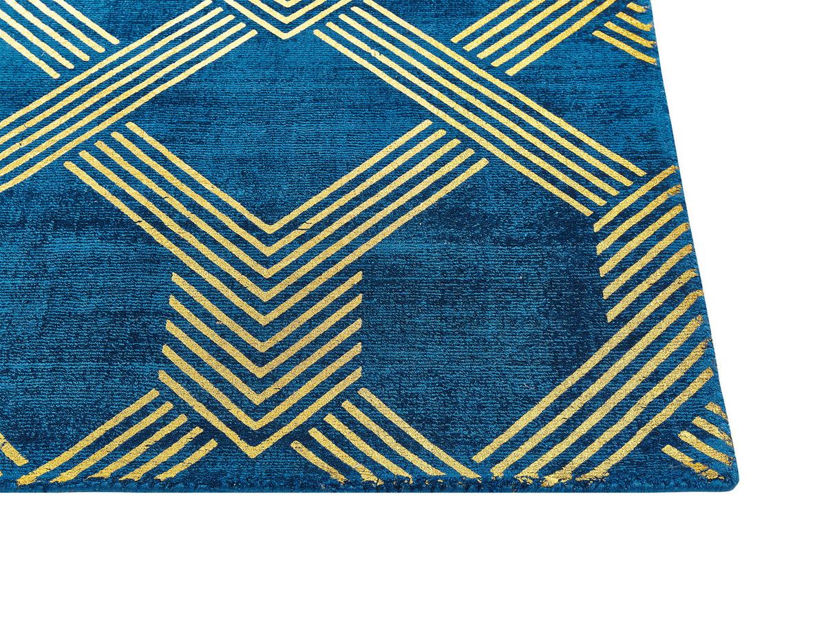 KURZFLOR-TEPPICH Vekse 230/160 cm - Blau, Naturmaterialien (160/230cm) - Beliani