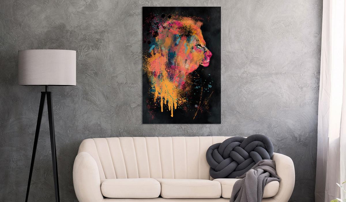 KUNSTDRUCK Bunt 40/60 cm - Multicolor, Textil (40/60cm) - KUNSTLOFT