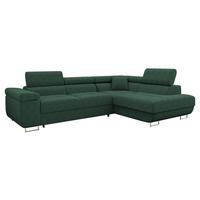 ECKSOFA Torezio Cord, Seite: Rechts - Dunkelgrün, Holz/Textil (203/274cm) - MIRJAN24