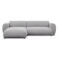 ECKSOFA Emia Grau links - Schwarz/Grau, Kunststoff/Textil (262/156cm) - Selsey