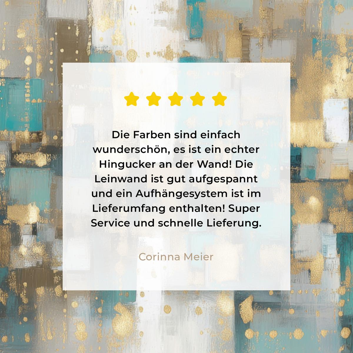 LEINWANDBILD Abstrakt - Blöcke - Gold - Skyline Deko Wohnzimmer 20x30 cm - Beige, Textil (20/30cm) - MuchoWow