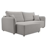 ECKSOFA Malody, Seite: Links - Hellgrau/Schwarz, Holz/Kunststoff (227/147cm) - MIRJAN24